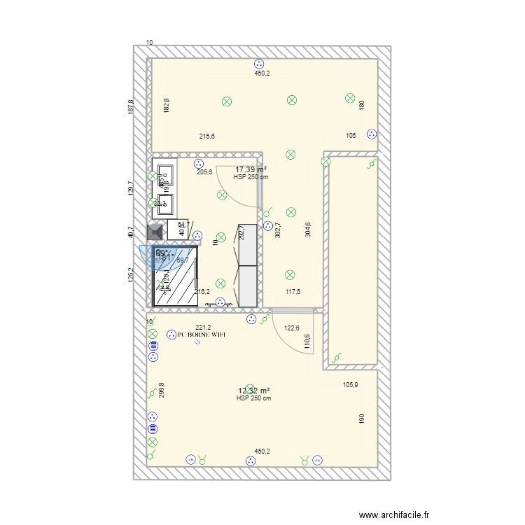 SURFACE  electrique. Plan de 0 pièce et 0 m2