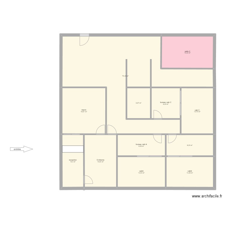 tina. Plan de 12 pièces et 205 m2