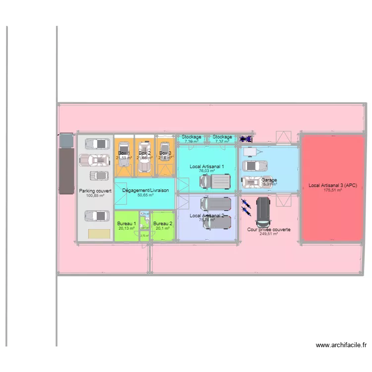 Atelier APC projet location de lots. Plan de 