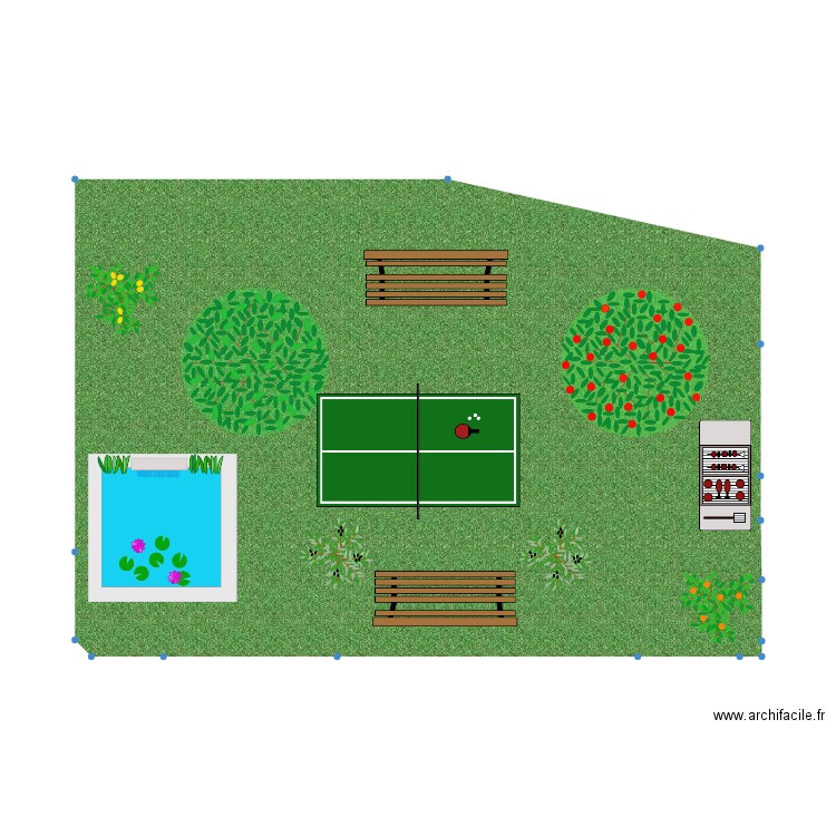 jardin classique. Plan de 0 pièce et 0 m2