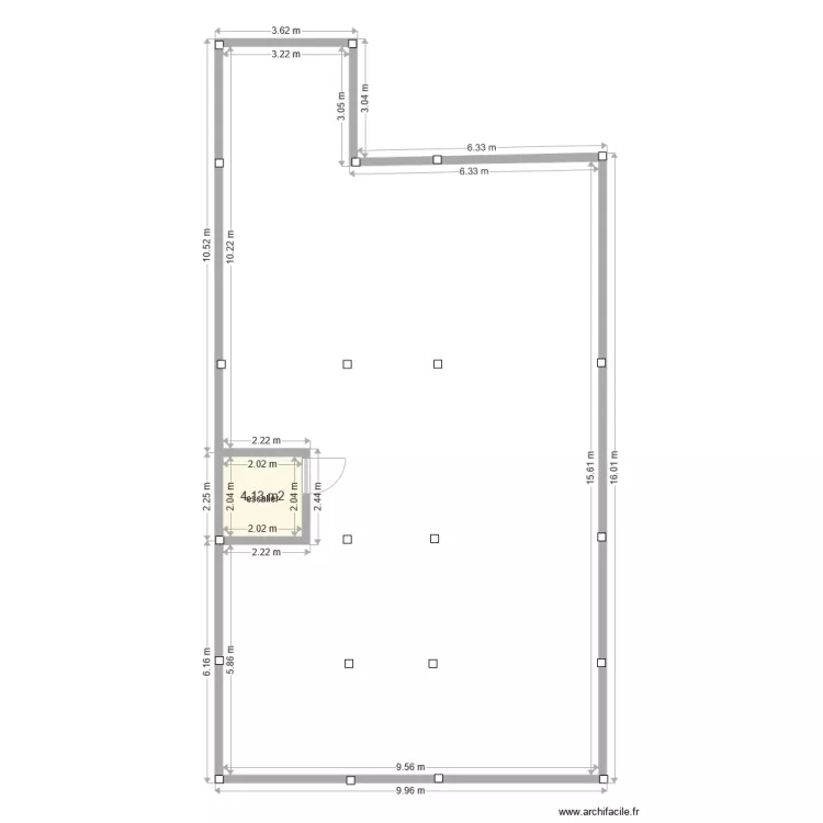 terrasse. Plan de 