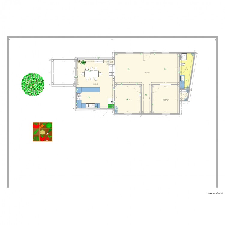 Extension. Plan de 0 pièce et 0 m2