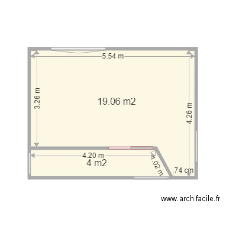 Chambre. Plan de 0 pièce et 0 m2