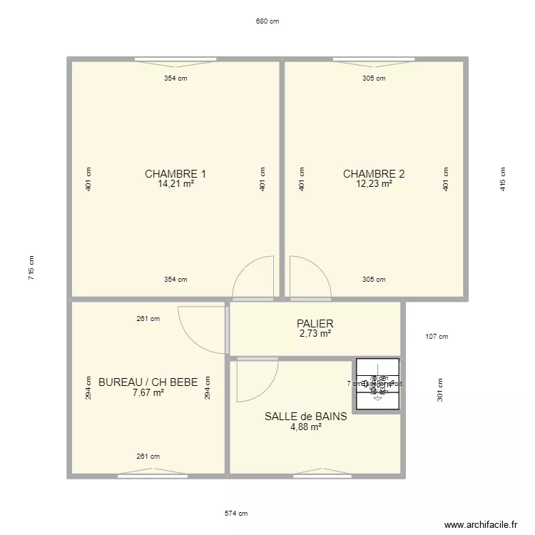 1ER ETAGE MARAIS. Plan de 