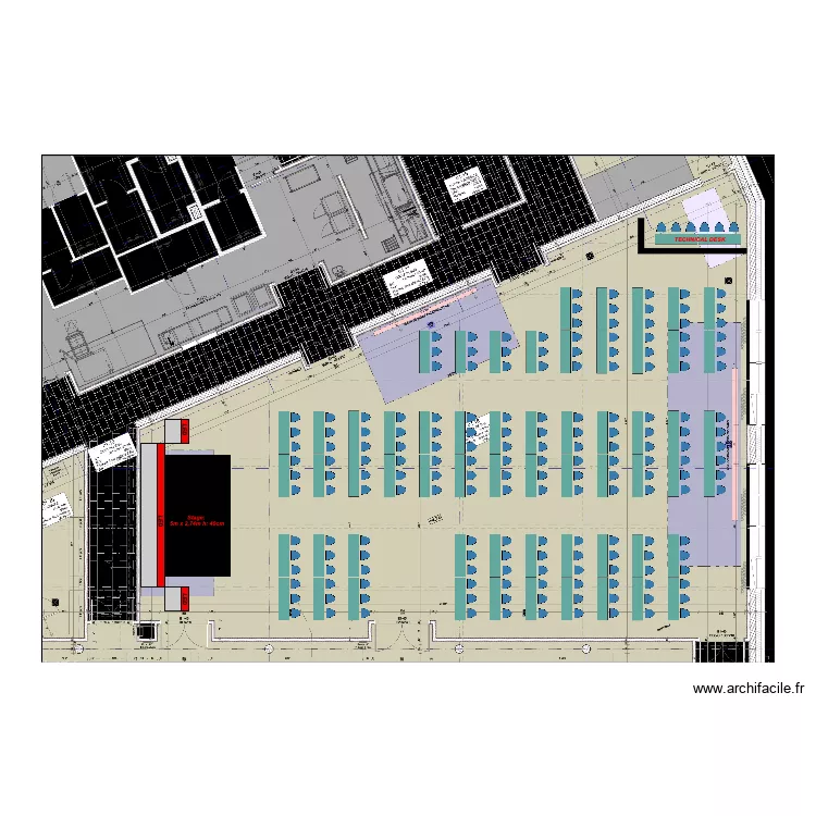 MCI set-up left. Plan de 
