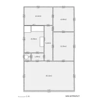 3 Conteneurs coll&eacute;s 40" 85.62 m2 isol&eacute;