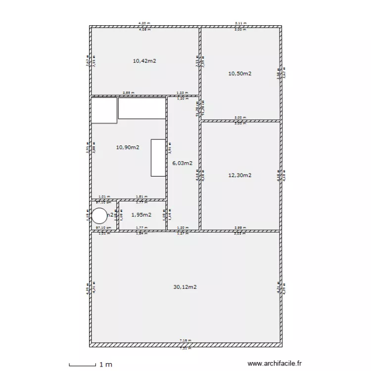 3 Conteneurs coll&eacute;s 40" 85.62 m2 isol&eacute;. Plan de 