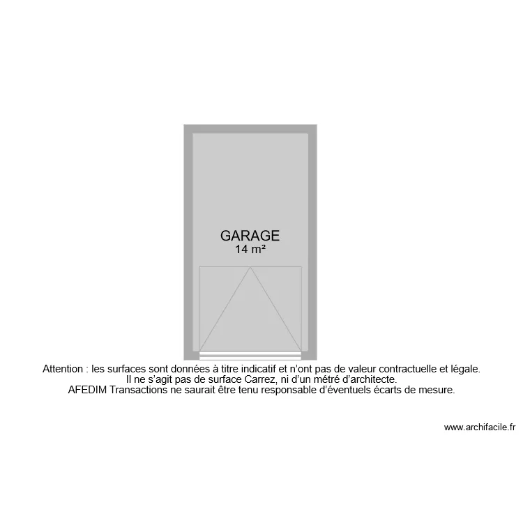 BI 7167 GARAGE. Plan de 