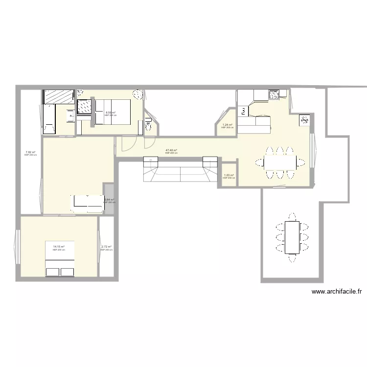 POUSSIN 9m2bis. Plan de 