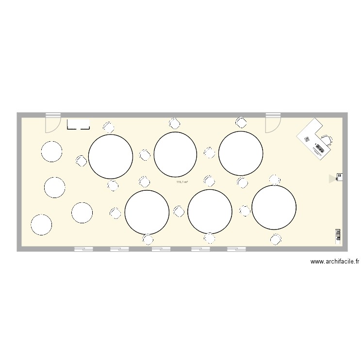 BAC PRO AGORA salle long 17m. Plan de 0 pièce et 0 m2