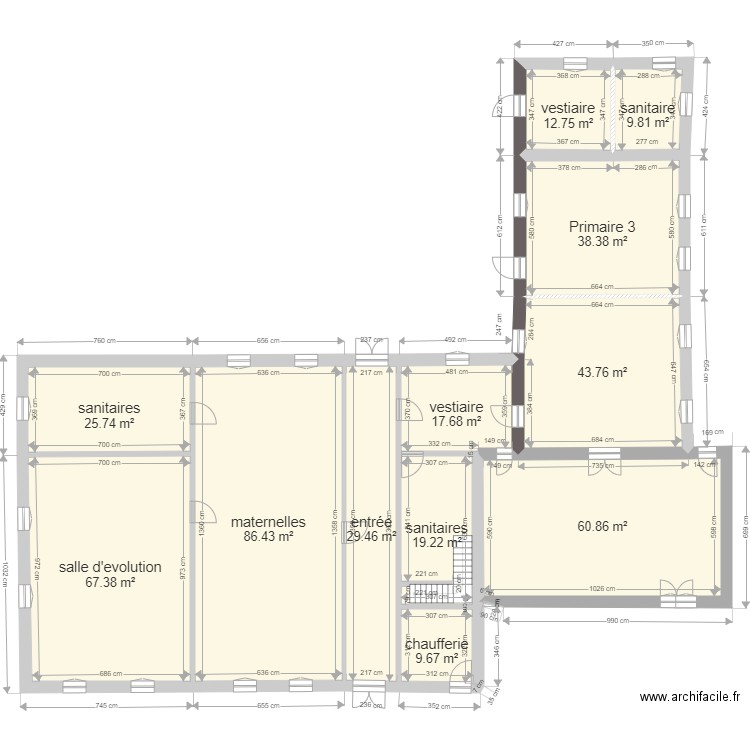 ecole v7. Plan de 0 pièce et 0 m2