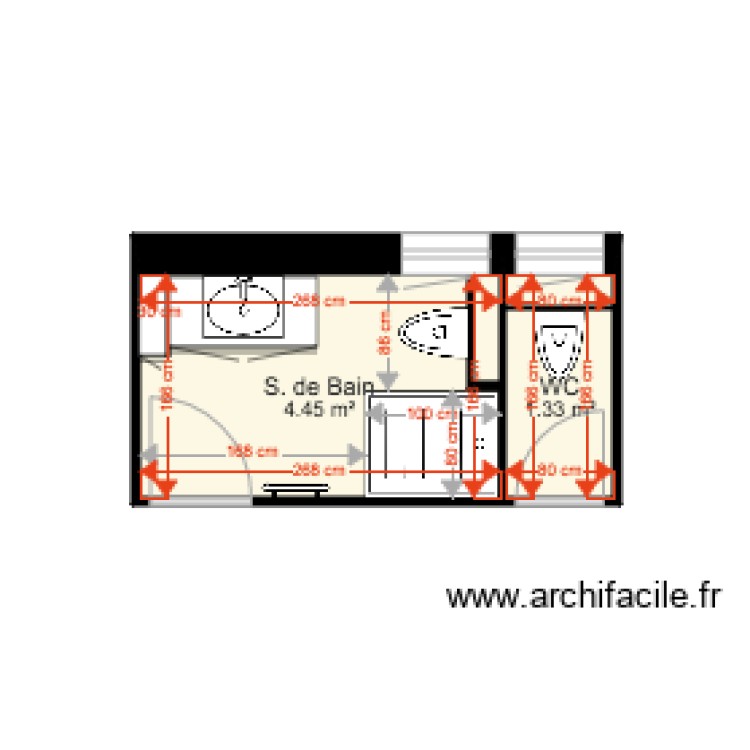 Sanitaires 5. Plan de 0 pièce et 0 m2