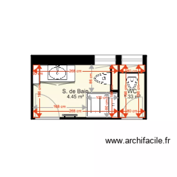 Sanitaires 5. Plan de 