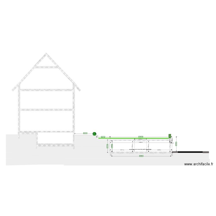 projet extension garage. Plan de 0 pièce et 0 m2