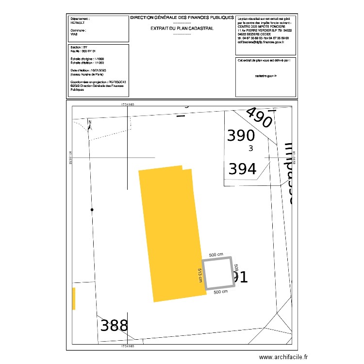 garage pour implantation. Plan de 0 pièce et 0 m2