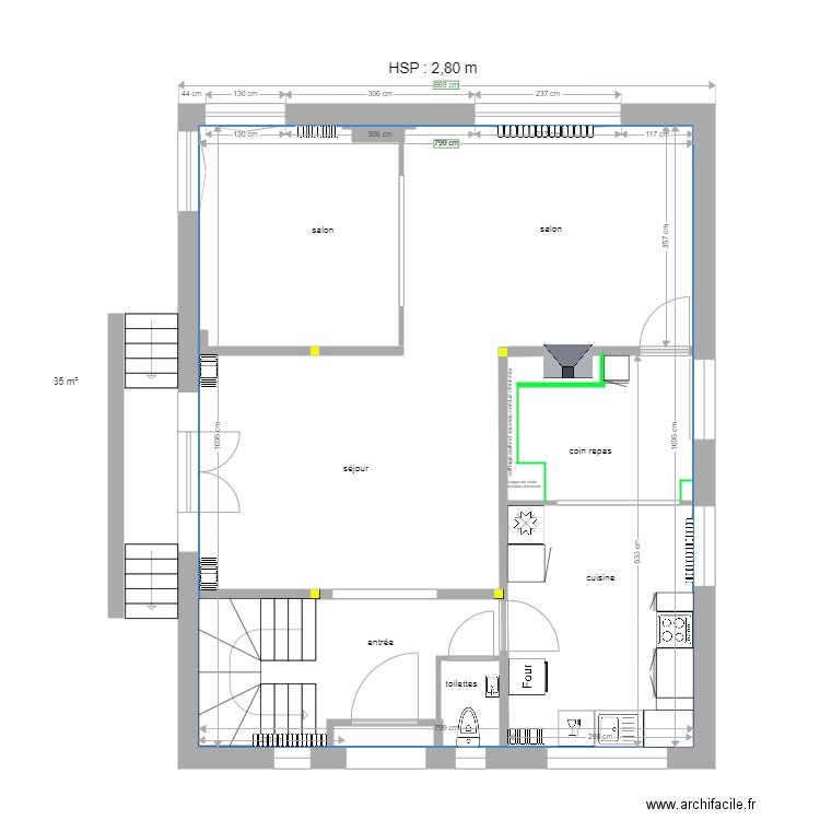 Enghien rez de chaussée 25 11 2020 . Plan de 0 pièce et 0 m2