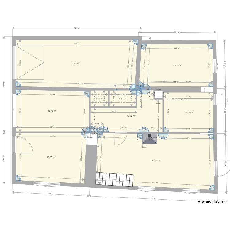 EXISTANT RDC . Plan de 0 pièce et 0 m2