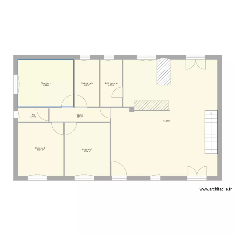 Plan maison 1er etage. Plan de 