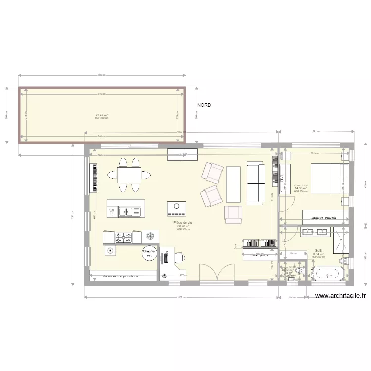 petite maison de campagne. Plan de 
