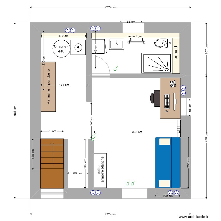 sous-sol plan rapproché. Plan de 0 pièce et 0 m2