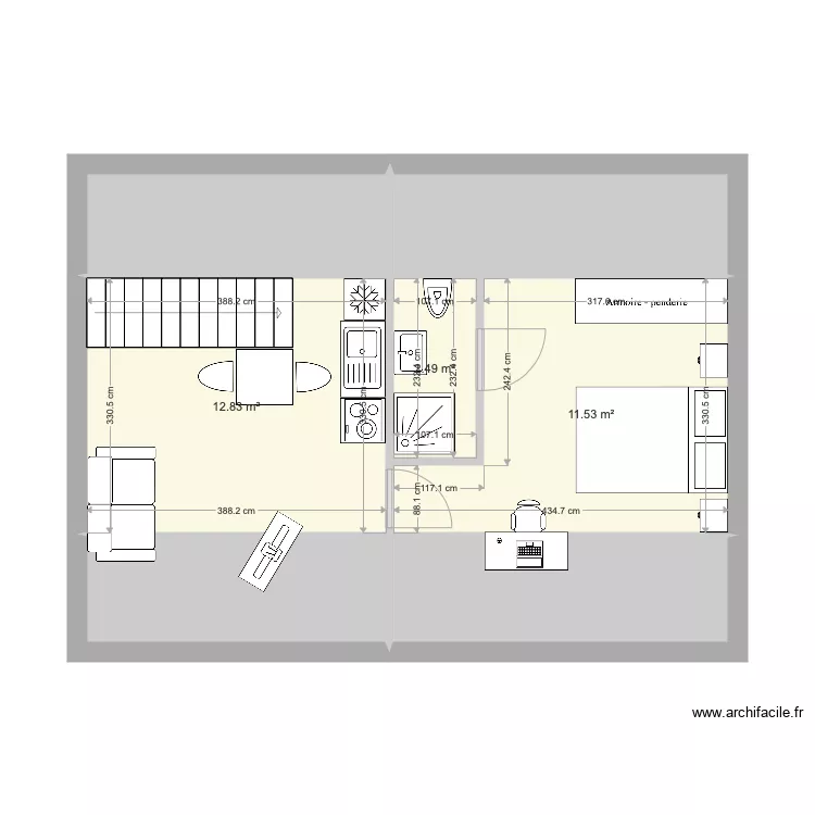 DALU COMBLES. Plan de 
