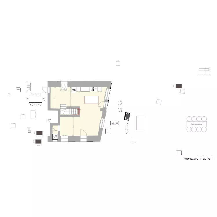 PIECE VIE FEUCHEROLLES HAUT V4. Plan de PIECE VIE FEUCHEROLLES HAUT V4. Plan de