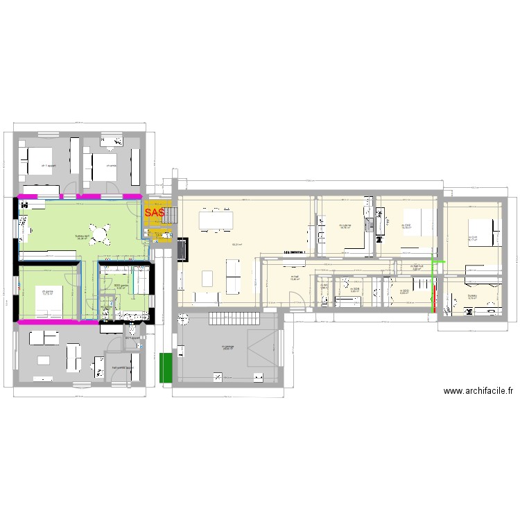   modif stade 1 annexe garde. Plan de 0 pièce et 0 m2