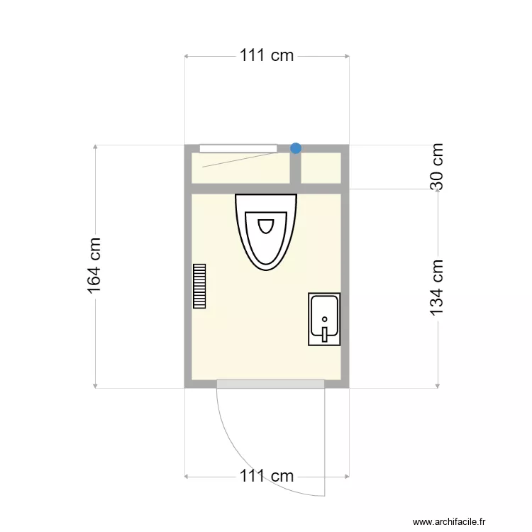 wc 1 lullin. Plan de 