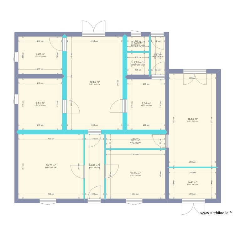 PETIT POINCARE EDL. Plan de 13 pièces et 104 m2