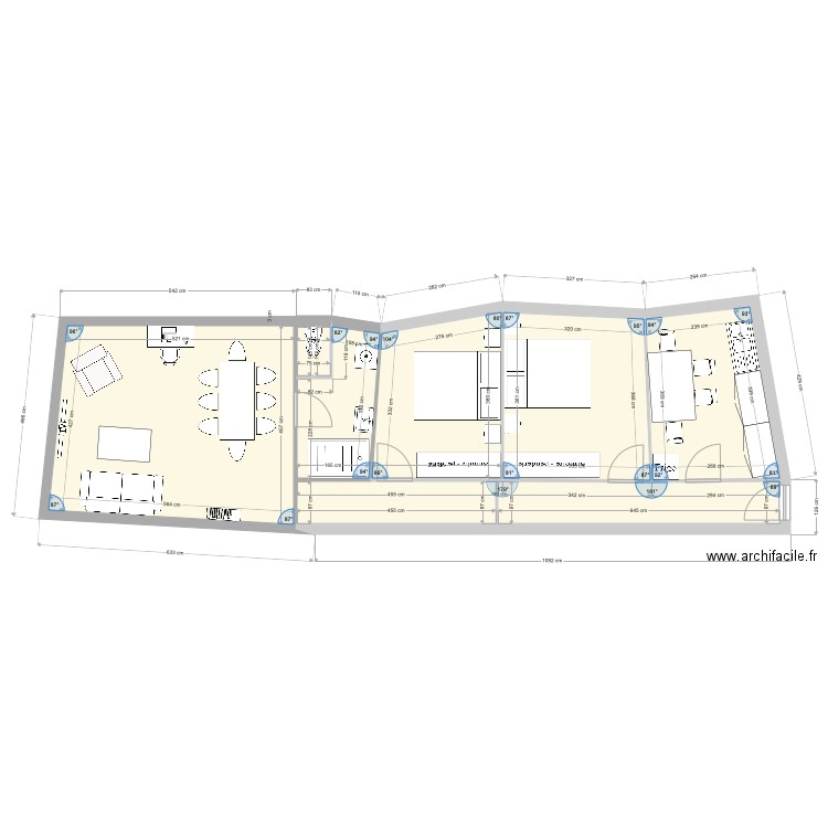 T3 BOTTI envisagé variante 1. Plan de 0 pièce et 0 m2