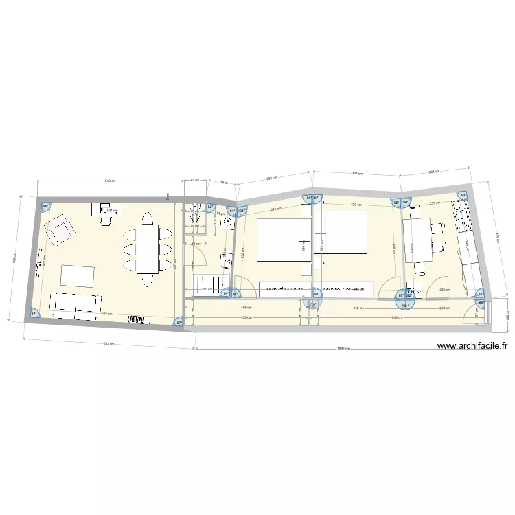 T3 BOTTI envisag&eacute; variante 1. Plan de 