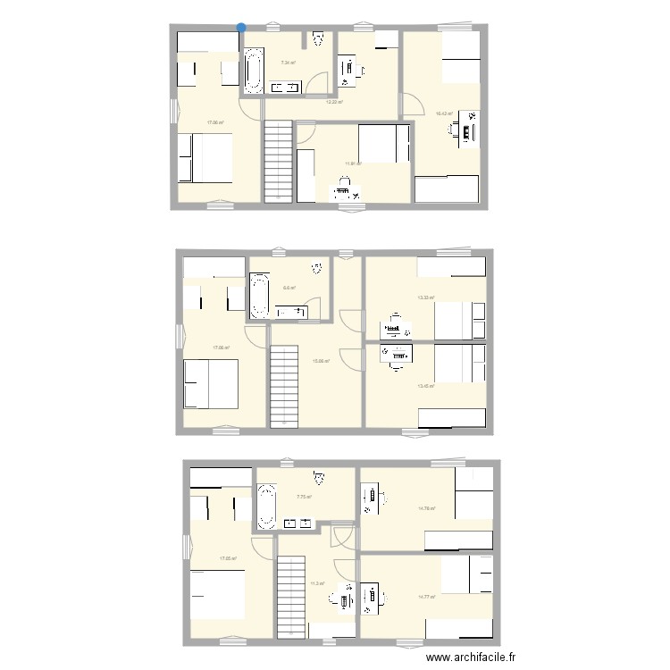 etageapres sinistre1. Plan de 0 pièce et 0 m2