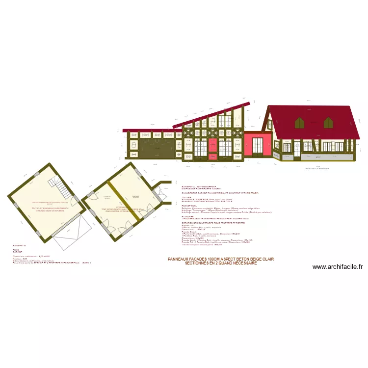 PROJET 3 SAPIL MODIFIE ASPECT EXTERIEUR EXTENSION ET GARAGE. Plan de 