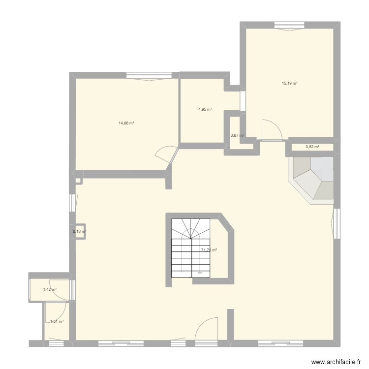 Tiphaine David. Plan de 9 pièces et 111 m2