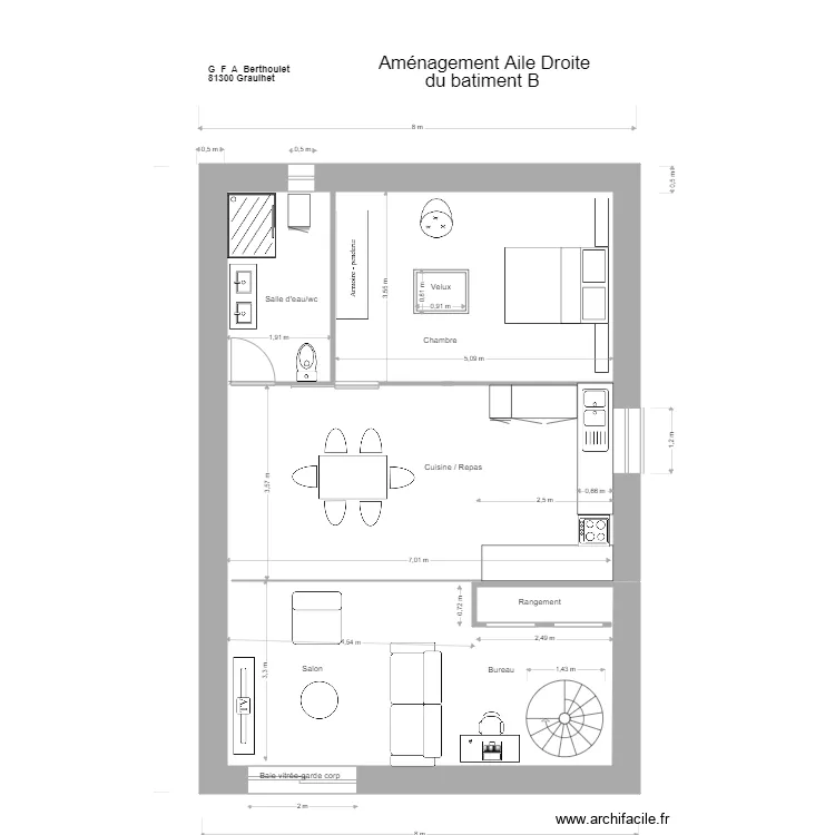 GFA BERTHOULET 6 ;;;. Plan de 