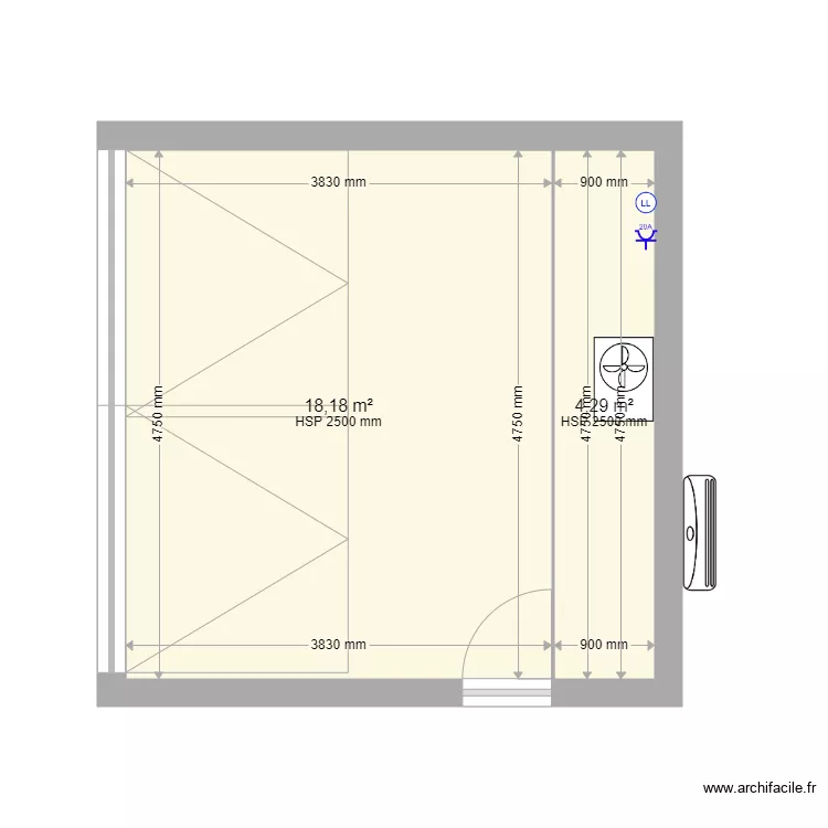 Casa CR GARAGE. Plan de 
