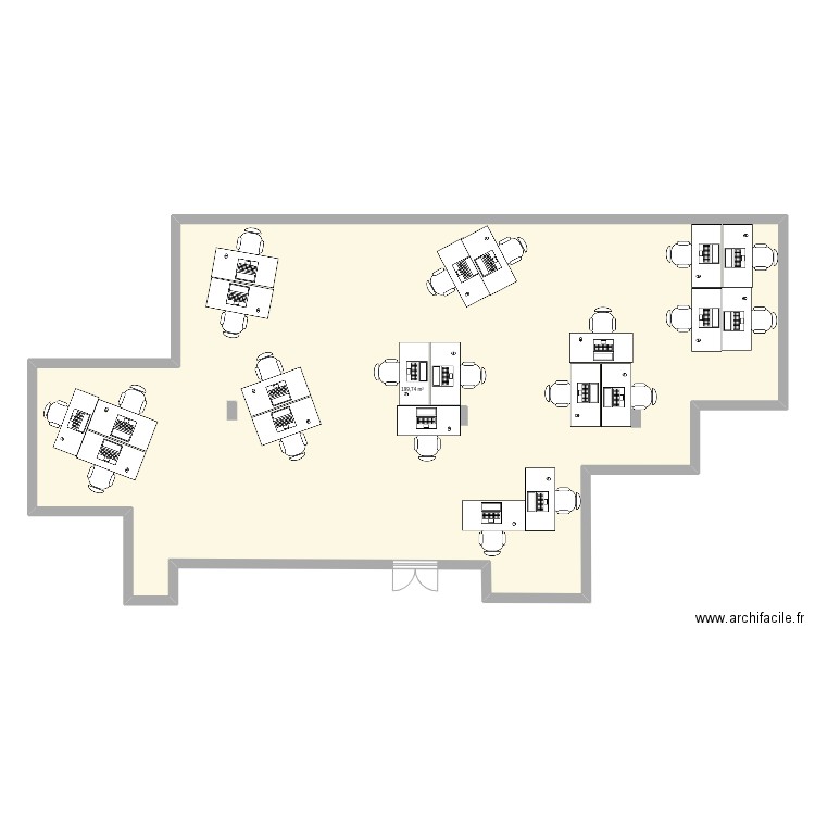 Bureau. Plan de 0 pièce et 0 m2