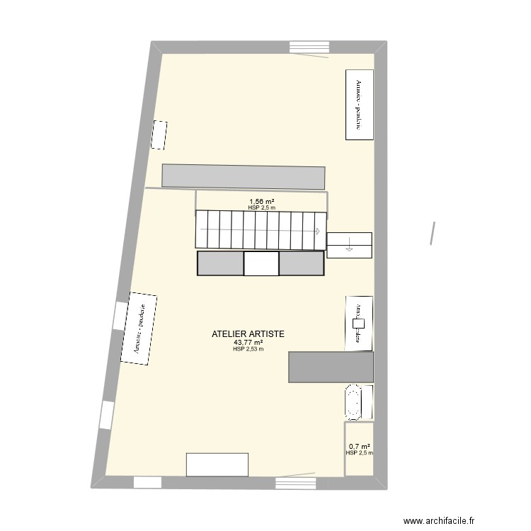 BERGERIE 2eme étage - ATELIER ARTISTE. Plan de 0 pièce et 0 m2
