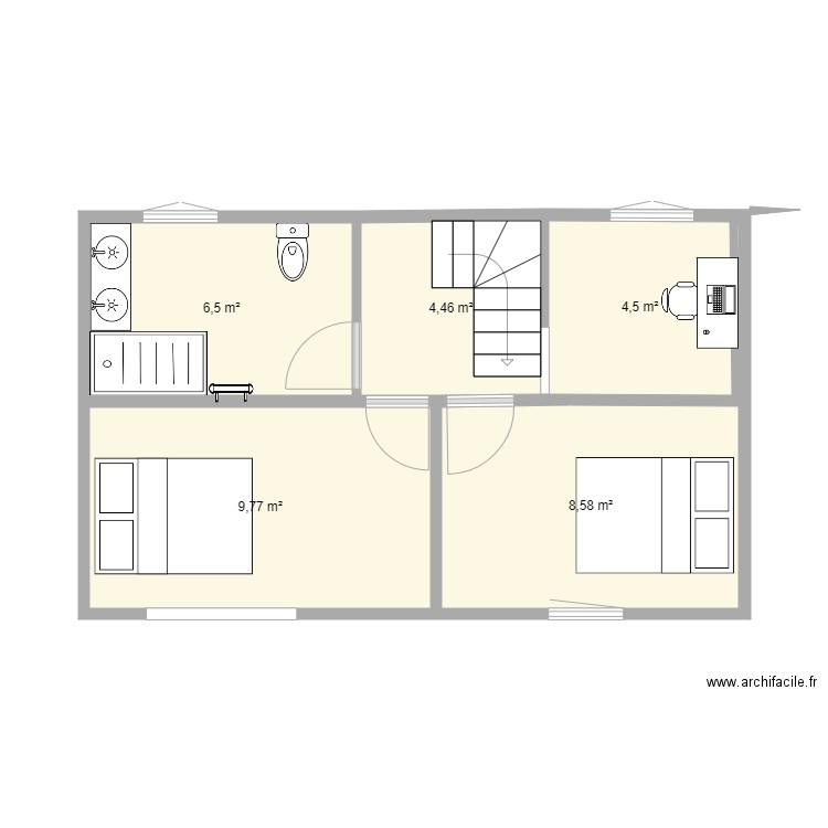 etage. Plan de 0 pièce et 0 m2