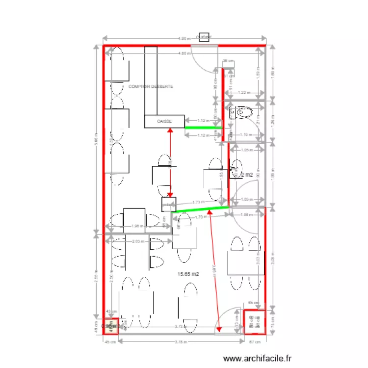PIZZERIA L OLIVIER. Plan de 