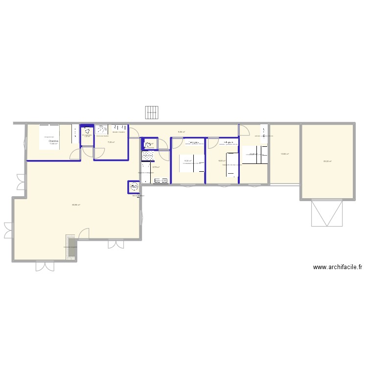 maison ile de ré. Plan de 13 pièces et 166 m2