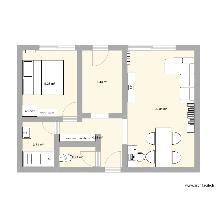 appart 2. Plan de 0 pièce et 0 m2
