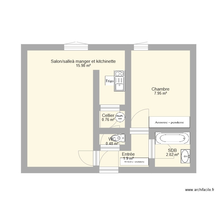 T2 residence broceliande app 066. Plan de 0 pièce et 0 m2
