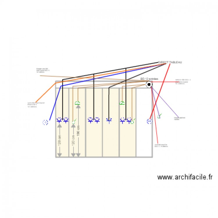 Cuisine mur Nord. Plan de 0 pièce et 0 m2