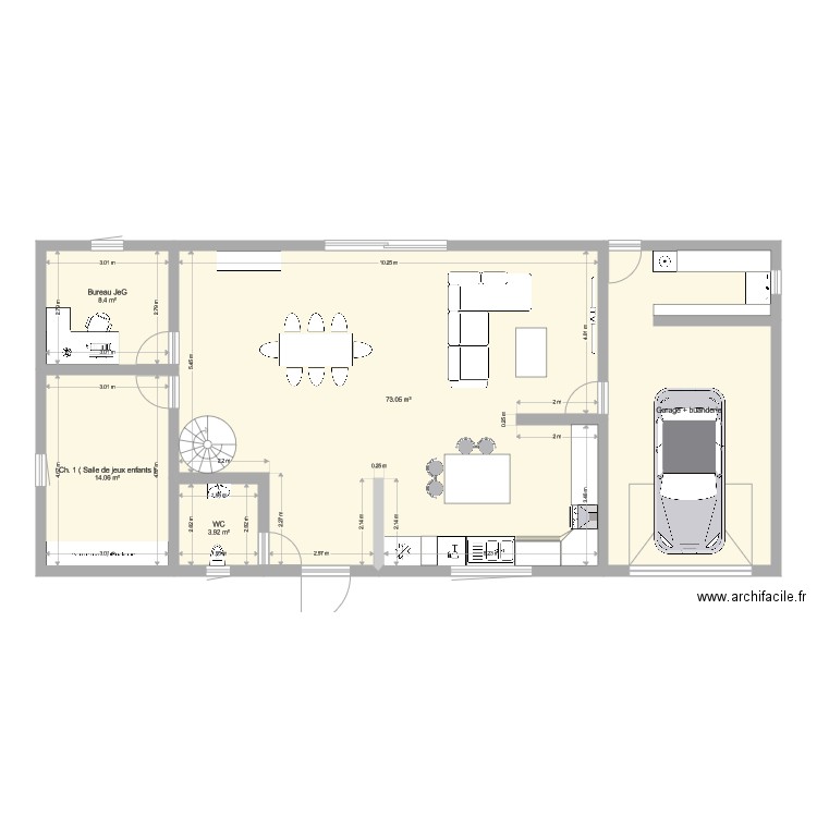 Rez de chaussée. Plan de 0 pièce et 0 m2