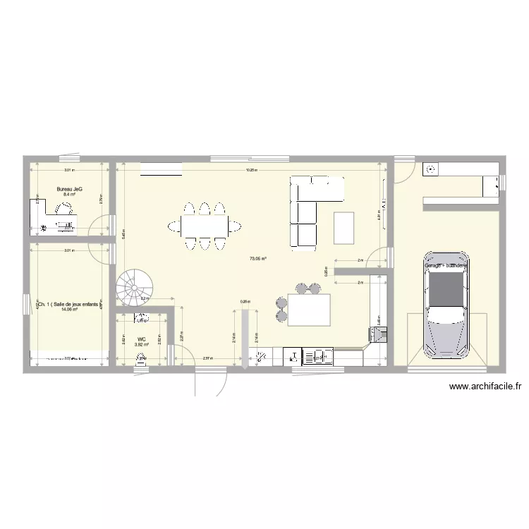 Rez de chauss&eacute;e. Plan de 