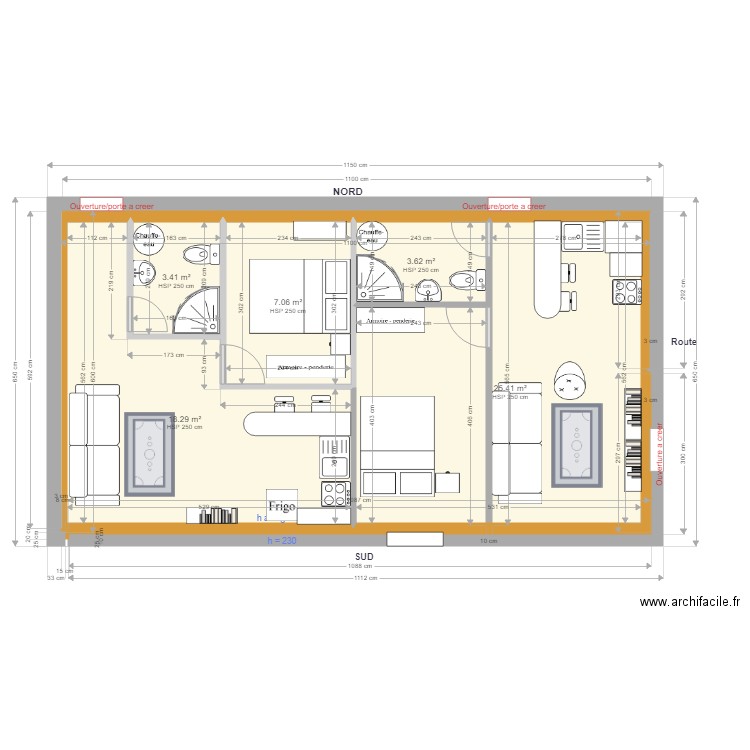 Ecurie Etage Pinceloup Option1. Plan de 0 pièce et 0 m2