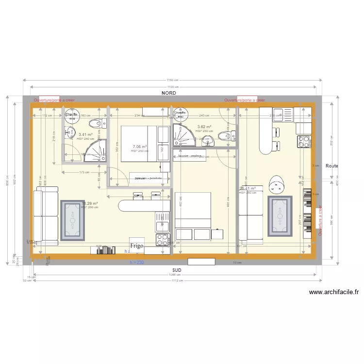 Ecurie Etage Pinceloup Option1. Plan de 
