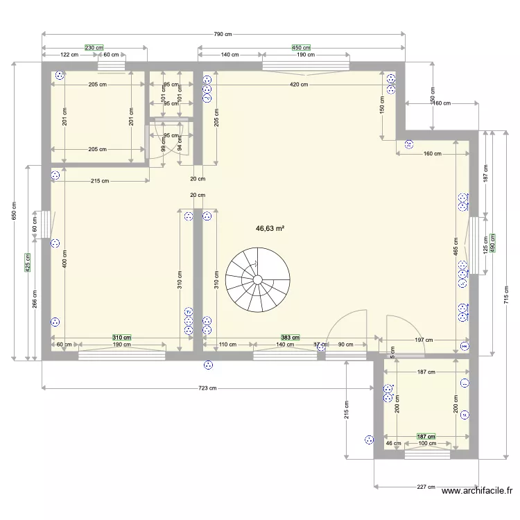 Elec Chambre en haut Chalet Marina Mesures Bon . Plan de Elec Chambre en haut Chalet Marina Mesures Bon . Plan de