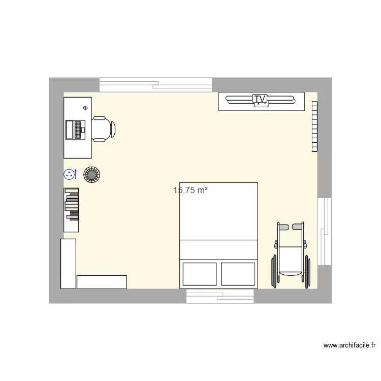chambre. Plan de 